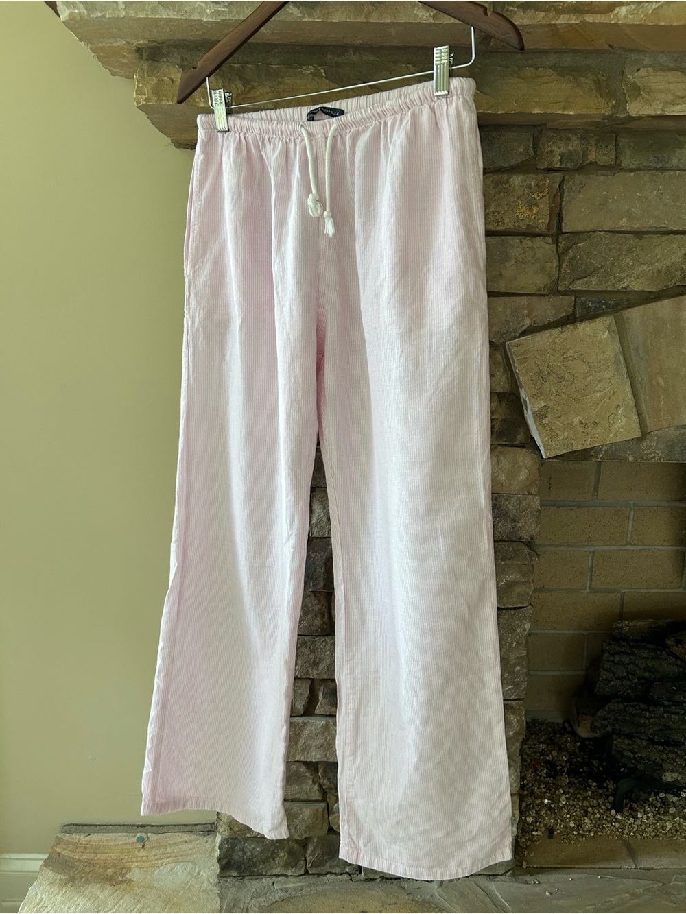 Brandy Melville Pale Pink Drawstring Waist Pants
